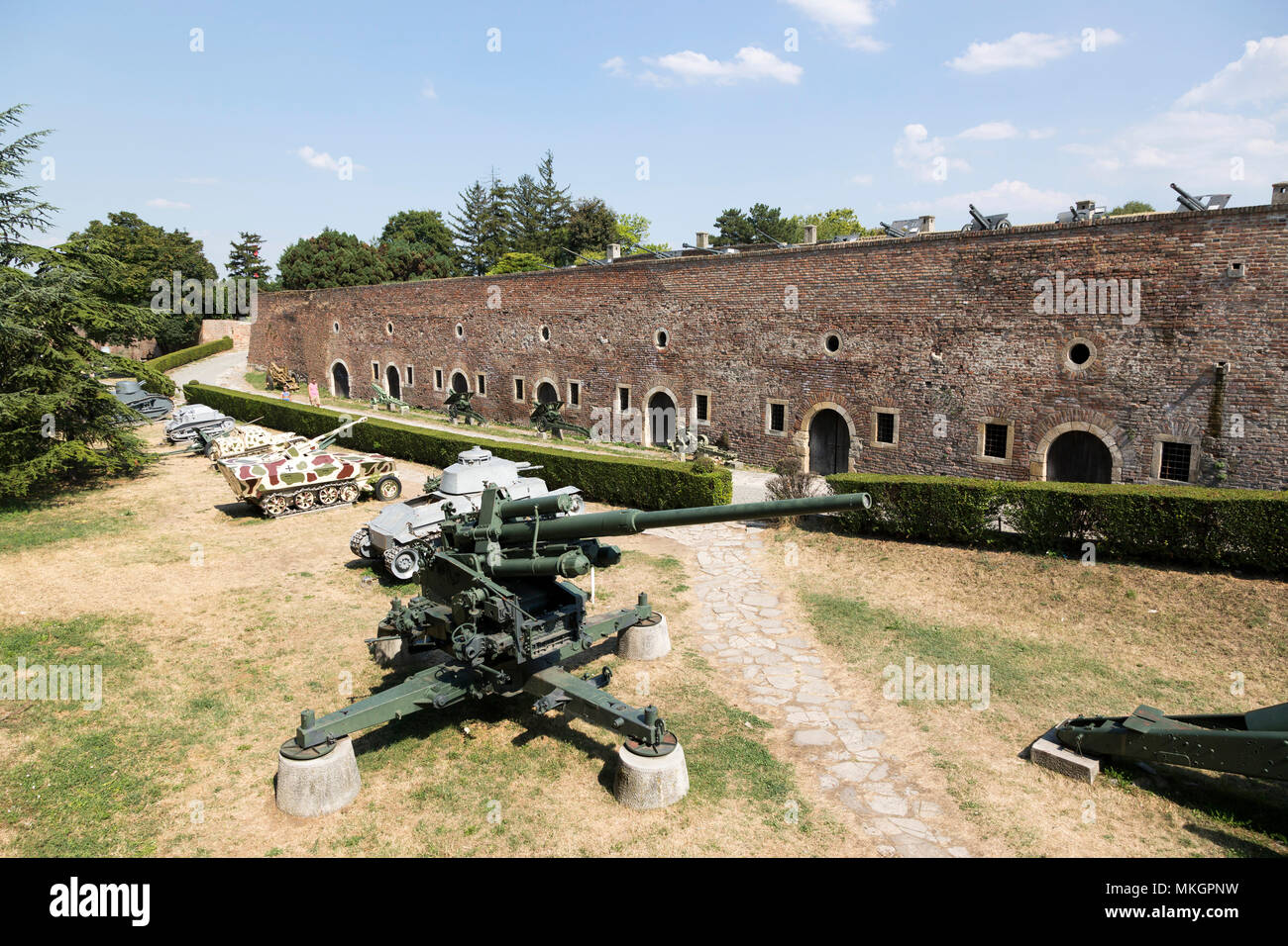 Musée de l'armement à l'air libre dans la forteresse de Belgrade, Serbie. Banque D'Images