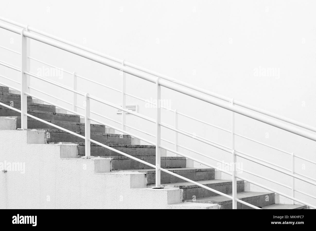 Escalier extérieur à Lisbonne Banque D'Images