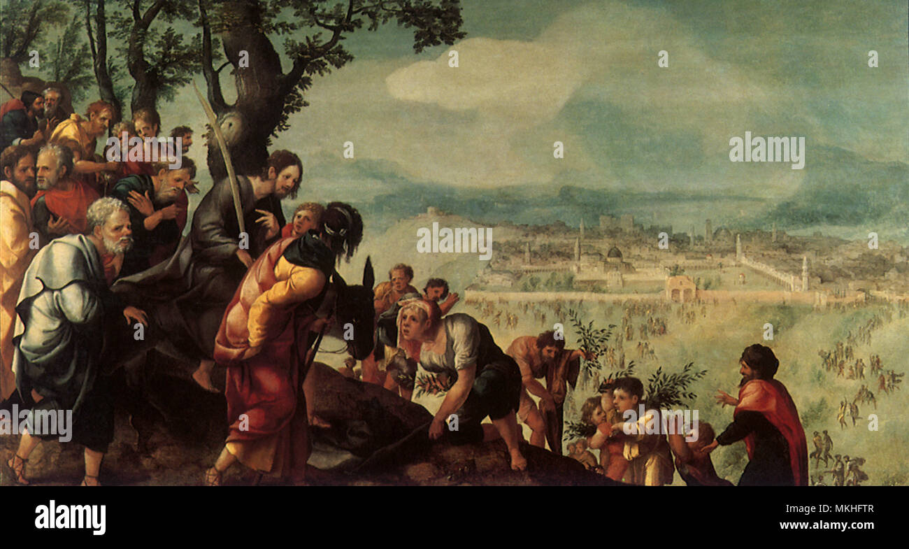 Entrée du Christ à Jérusalem Banque D'Images