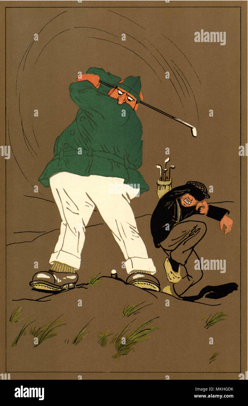 Golfeur humoristique Banque D'Images