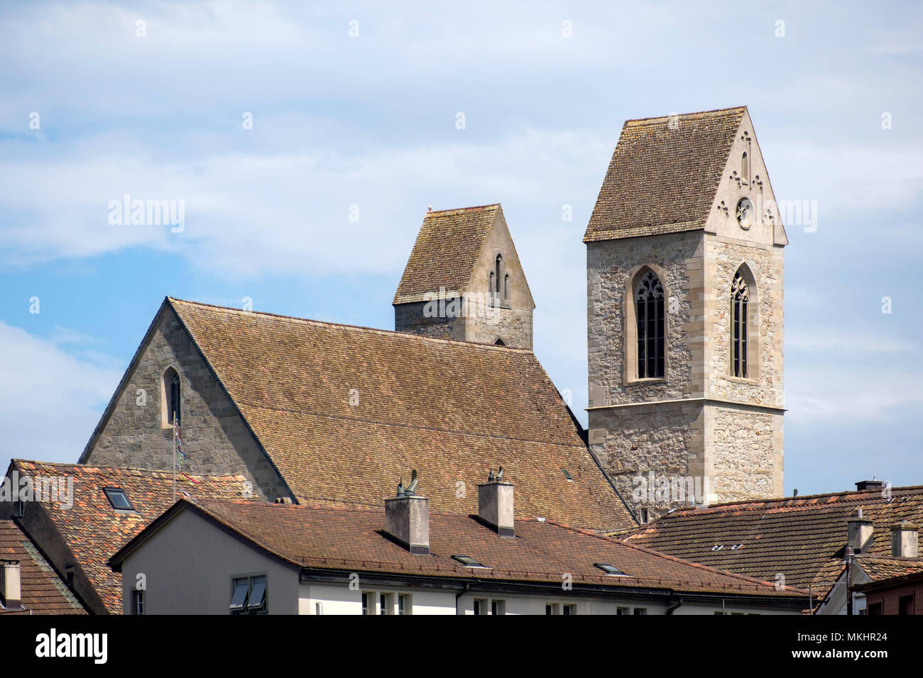 Église Stadtpfarrkirche St. Johann à Rapperswill, Suisse, Europe Banque D'Images