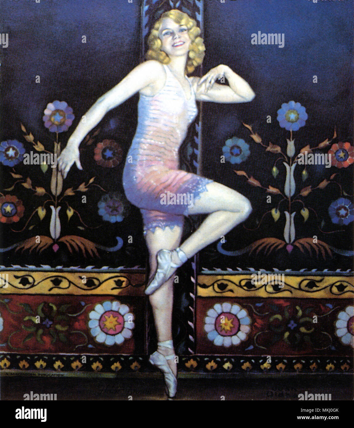 Femme dansant sur scène Banque D'Images