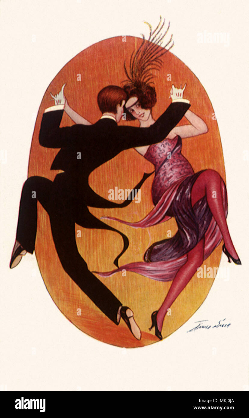 Homme et femme dansant Banque D'Images