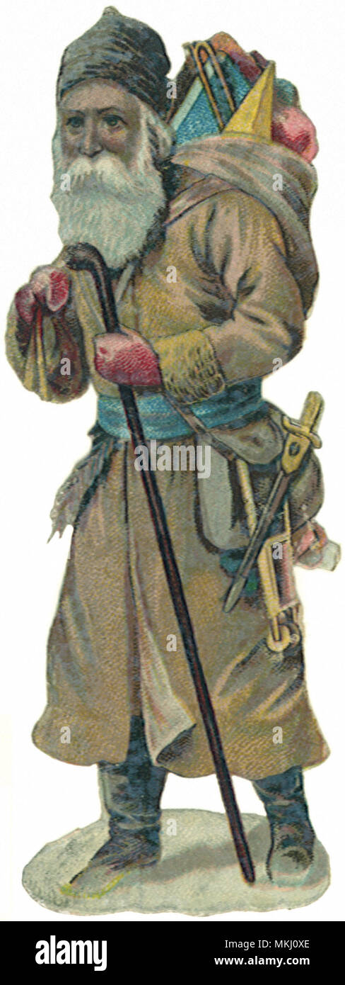 Santa mince avec Pack Banque D'Images