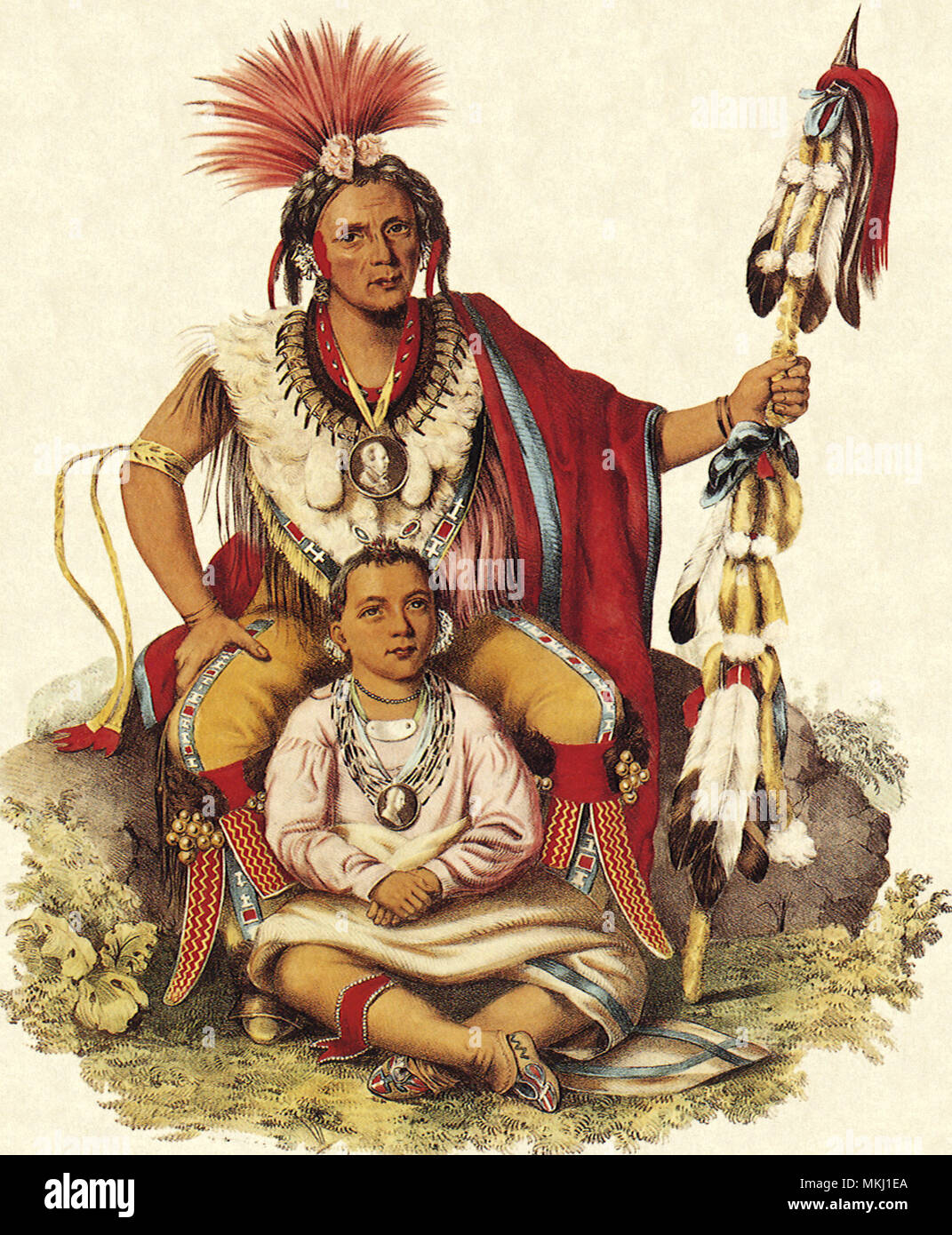 Keokuk et un enfant Banque D'Images