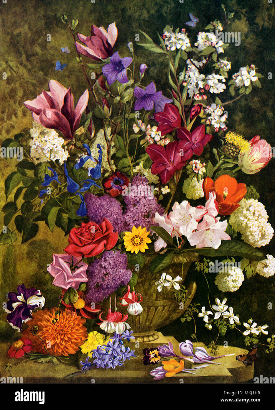 Panneau de fleurs Banque D'Images