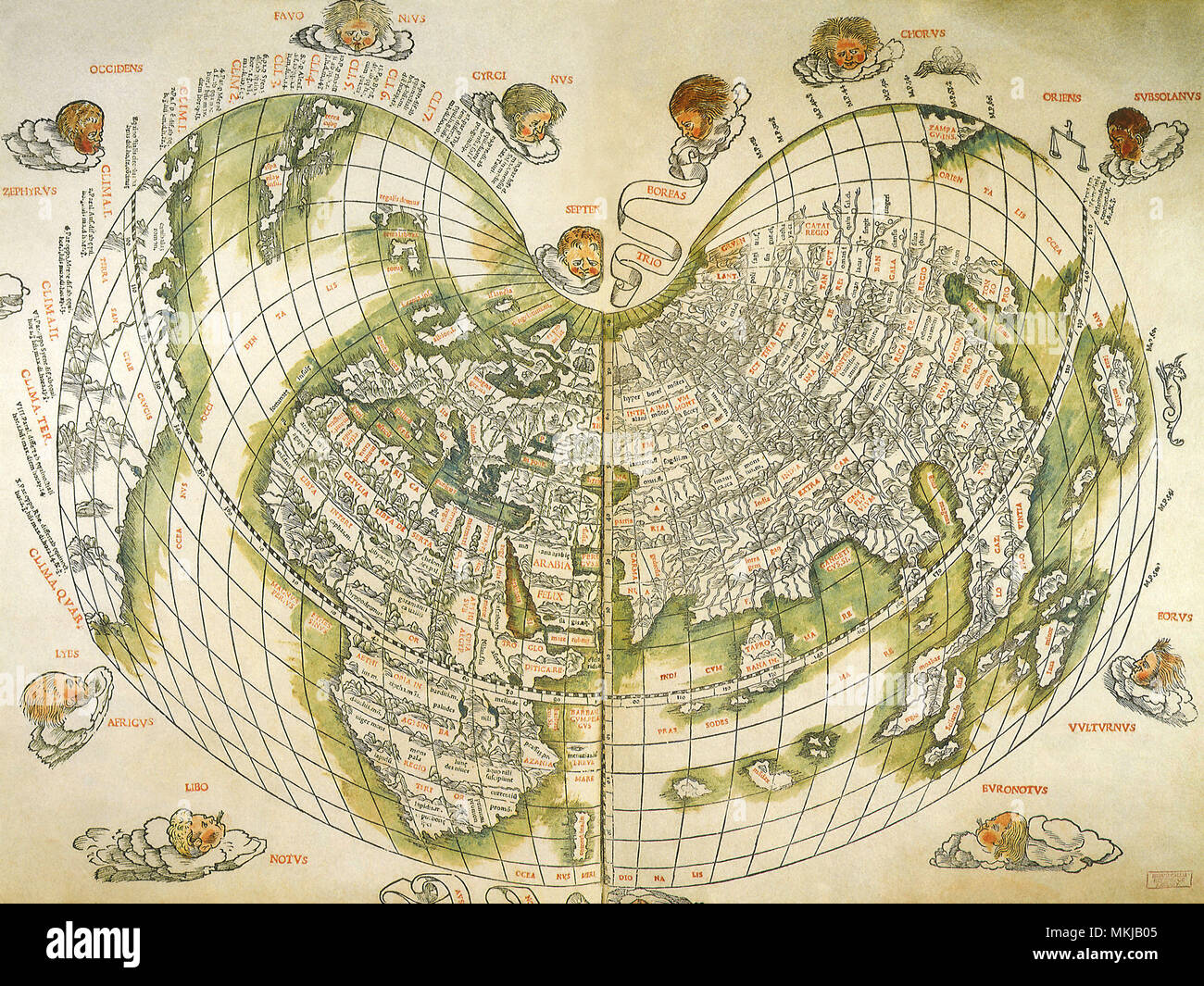 Carte du Monde 1511 Banque D'Images