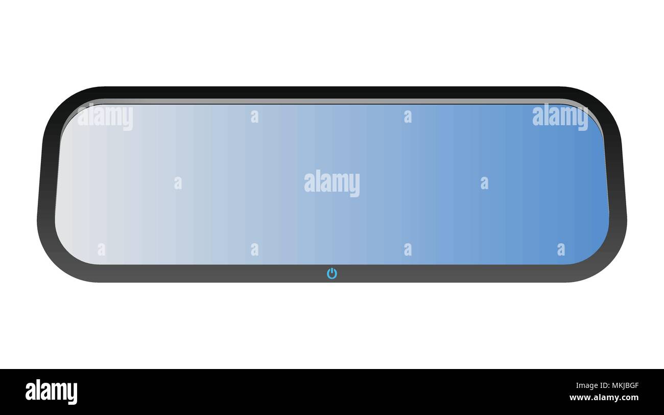Le rétroviseur de la voiture Illustration de Vecteur