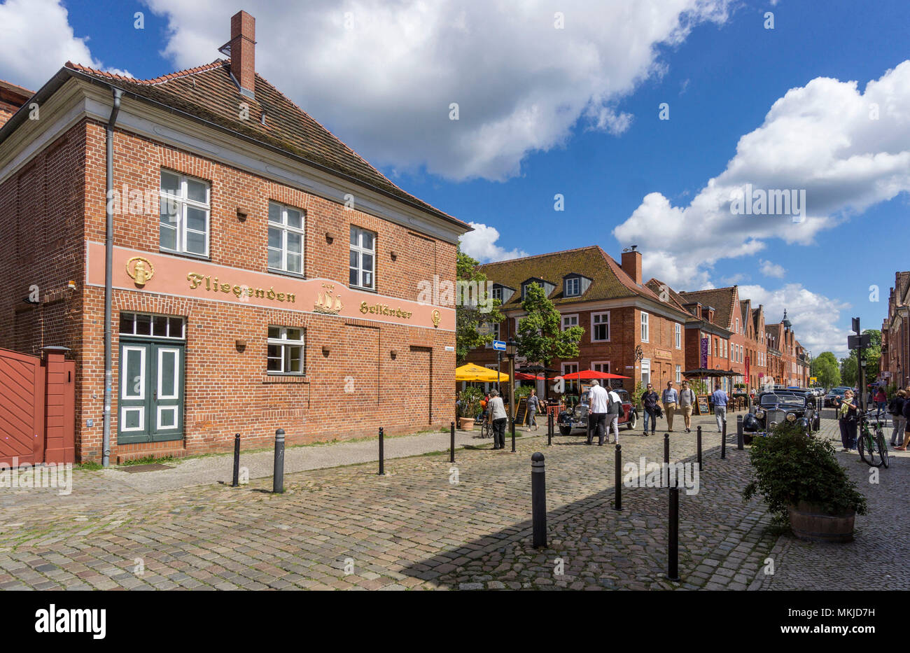 Rue centrale néerlandaise de quarts, Potsdam, Mittelstrasse im Holländisches Viertel Banque D'Images