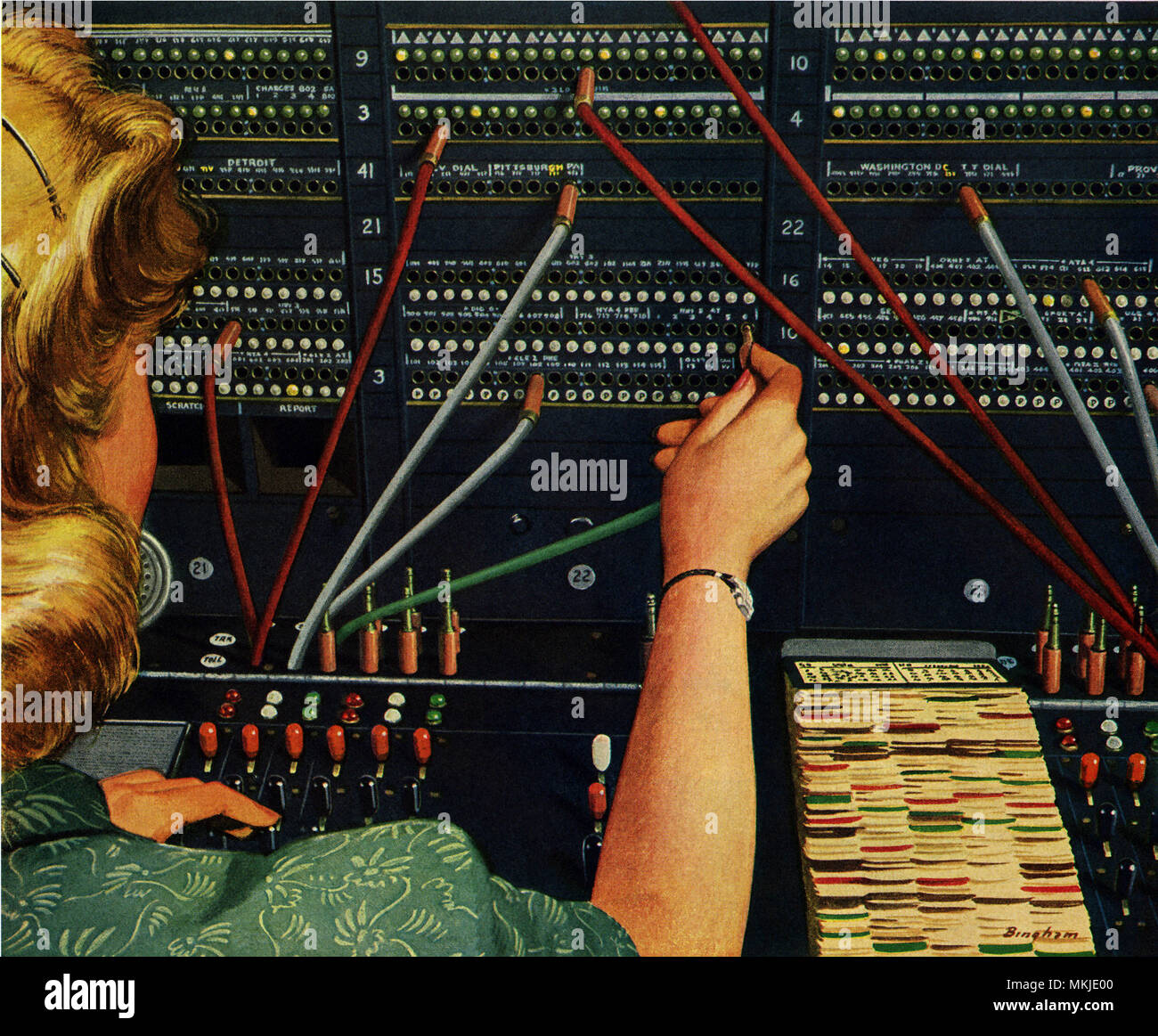 Switchboard Operator Banque D'Images