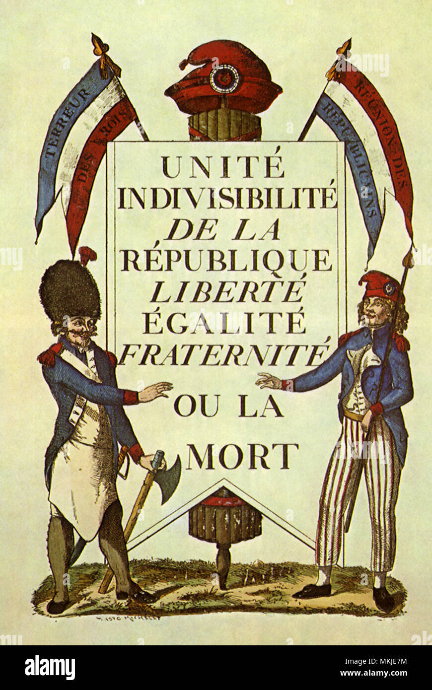 Affiche de la révolution de 1789 Banque D'Images