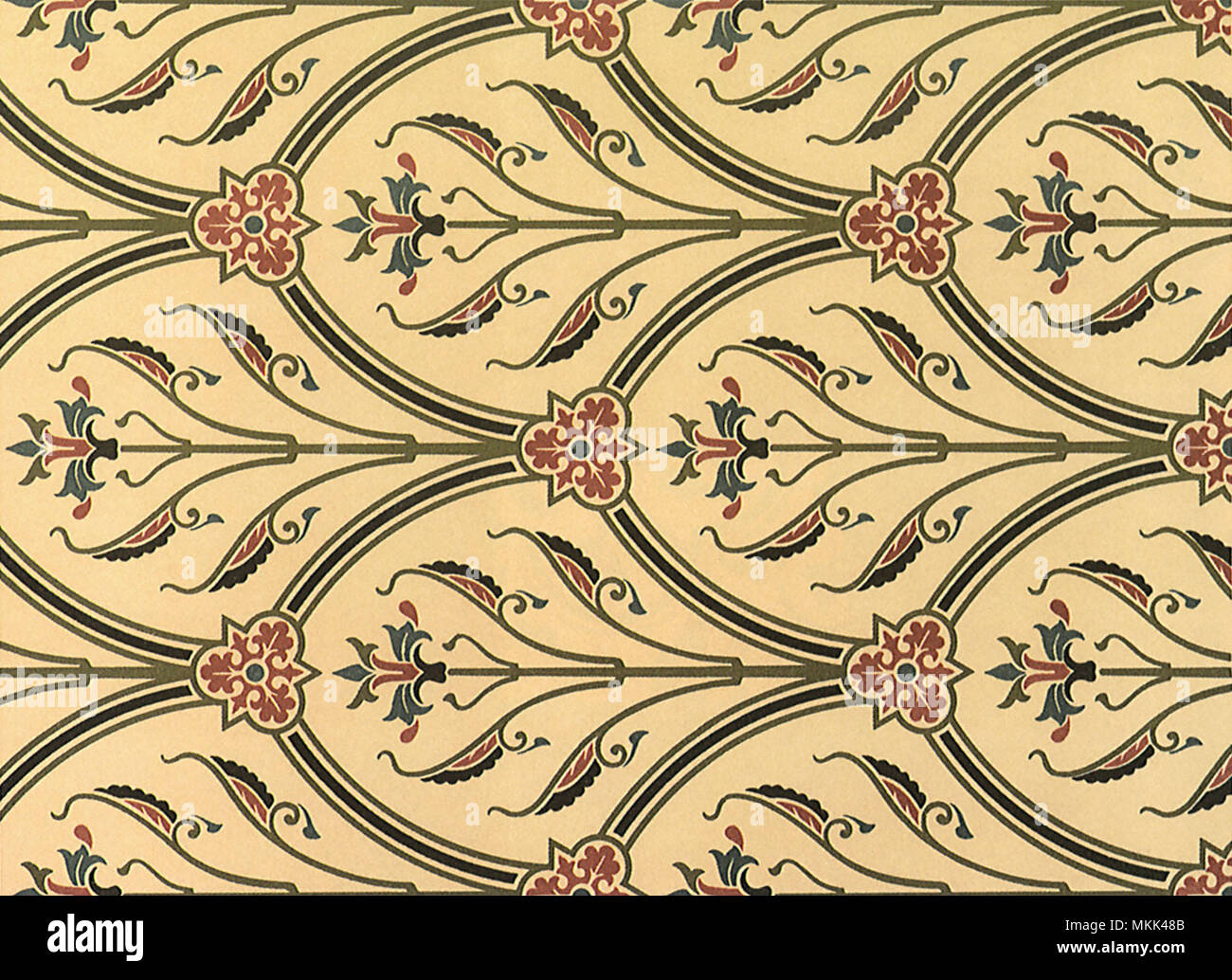 Floral pattern medieval Banque de photographies et d’images à haute