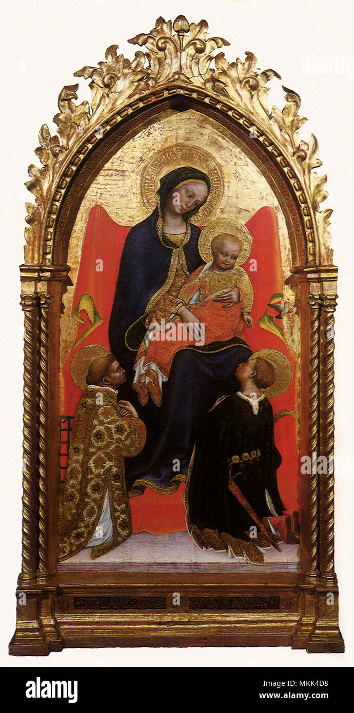 Vierge à l'enfant avec Julian & Lawrence Banque D'Images