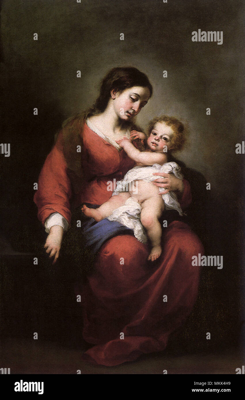 La Vierge et l'enfant Banque D'Images