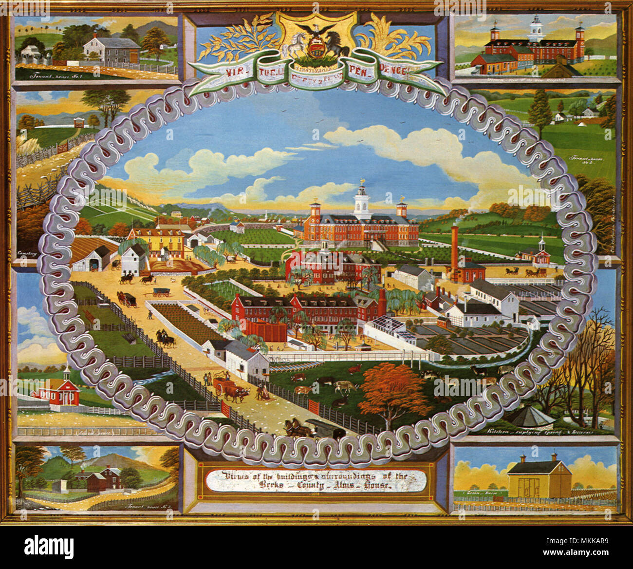 Les bâtiments et les environs de Berks Comté Banque D'Images