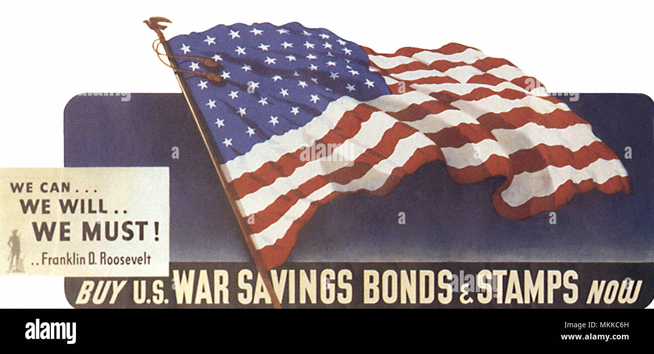 Drapeau, War Bond Poster Banque D'Images