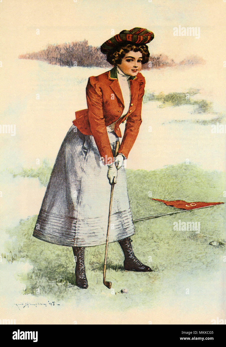 Golfeur femme Banque D'Images