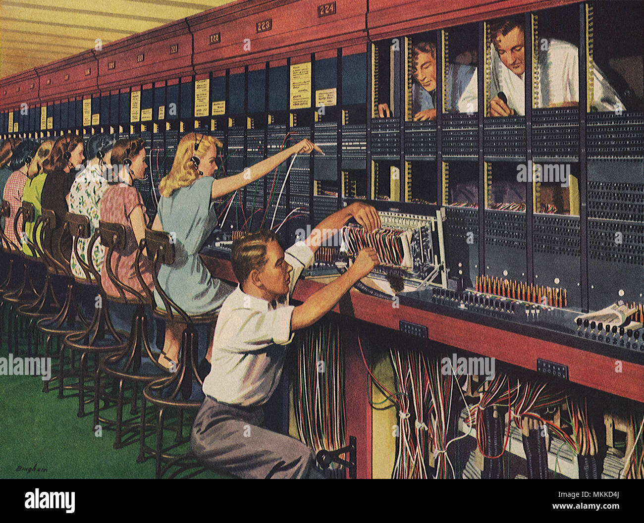 Les standardistes Banque D'Images