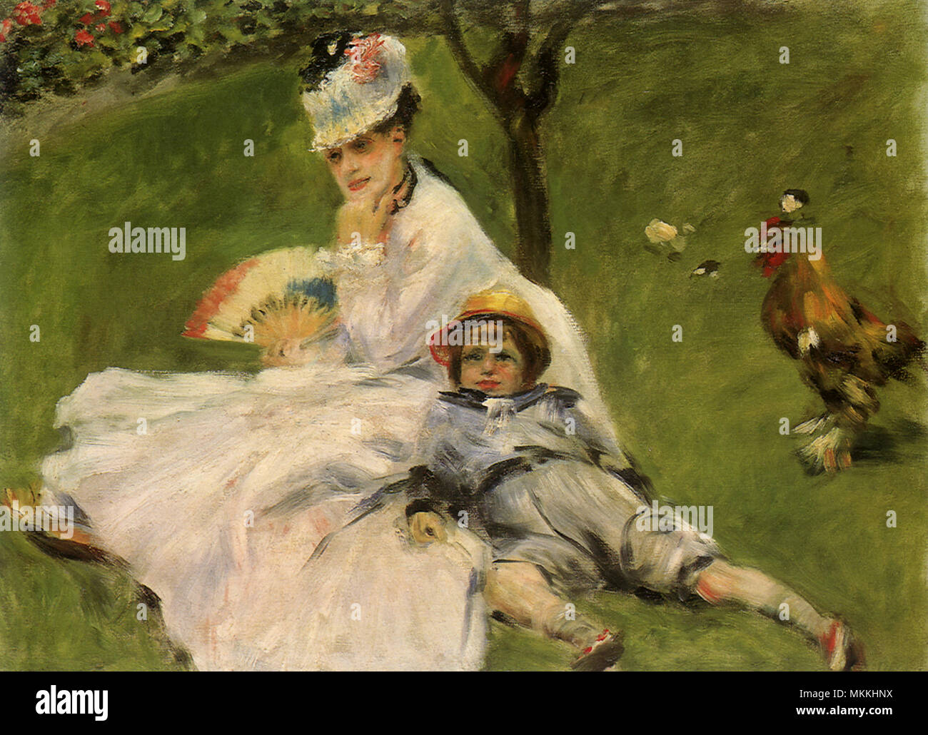 Madame Monet et son fils Banque D'Images