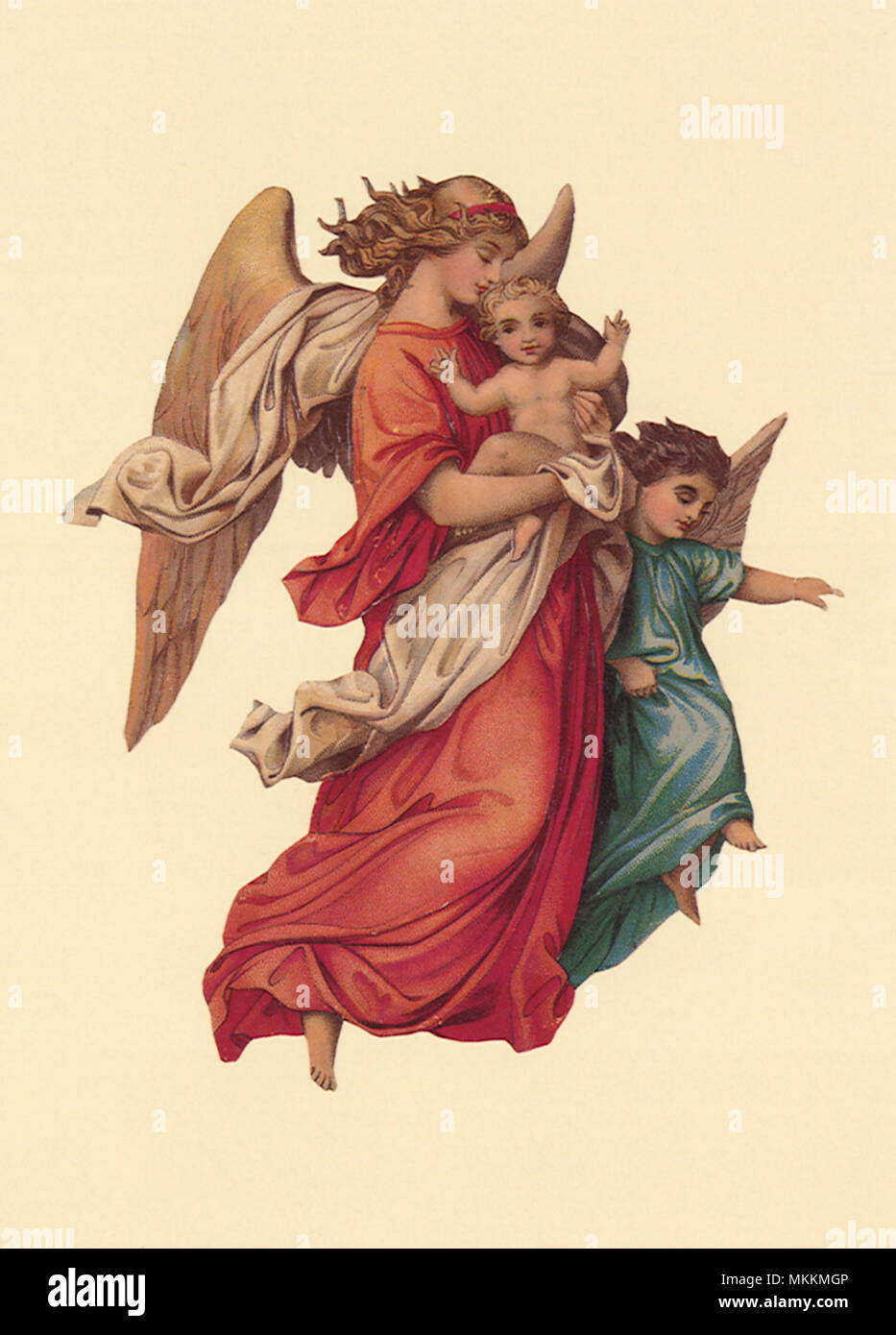 Anges avec bébé Banque D'Images