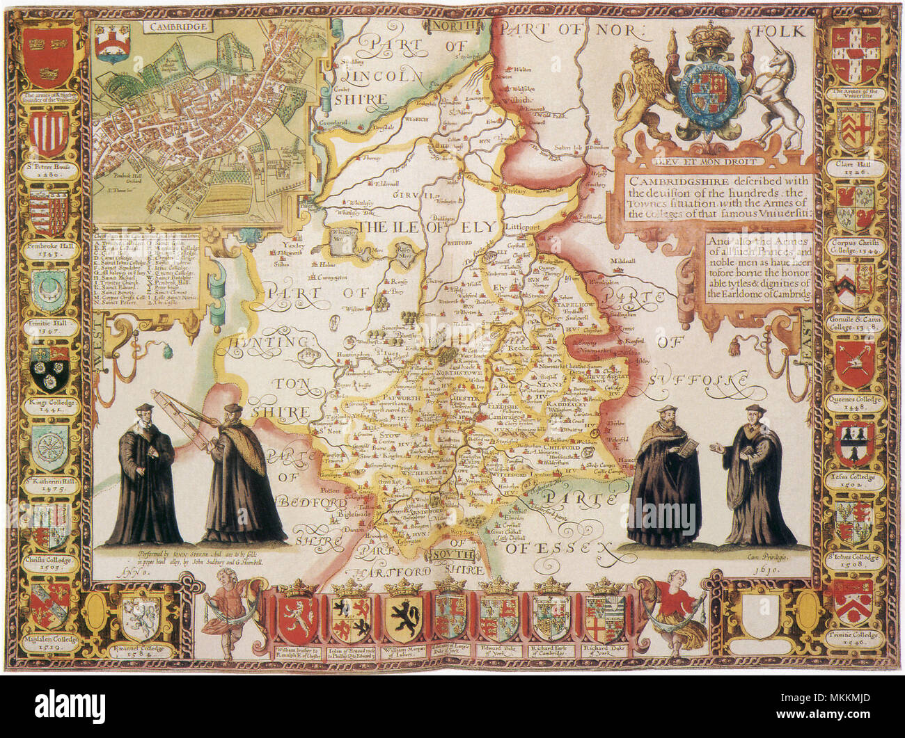 Cambridgeshire 1611 Banque D'Images