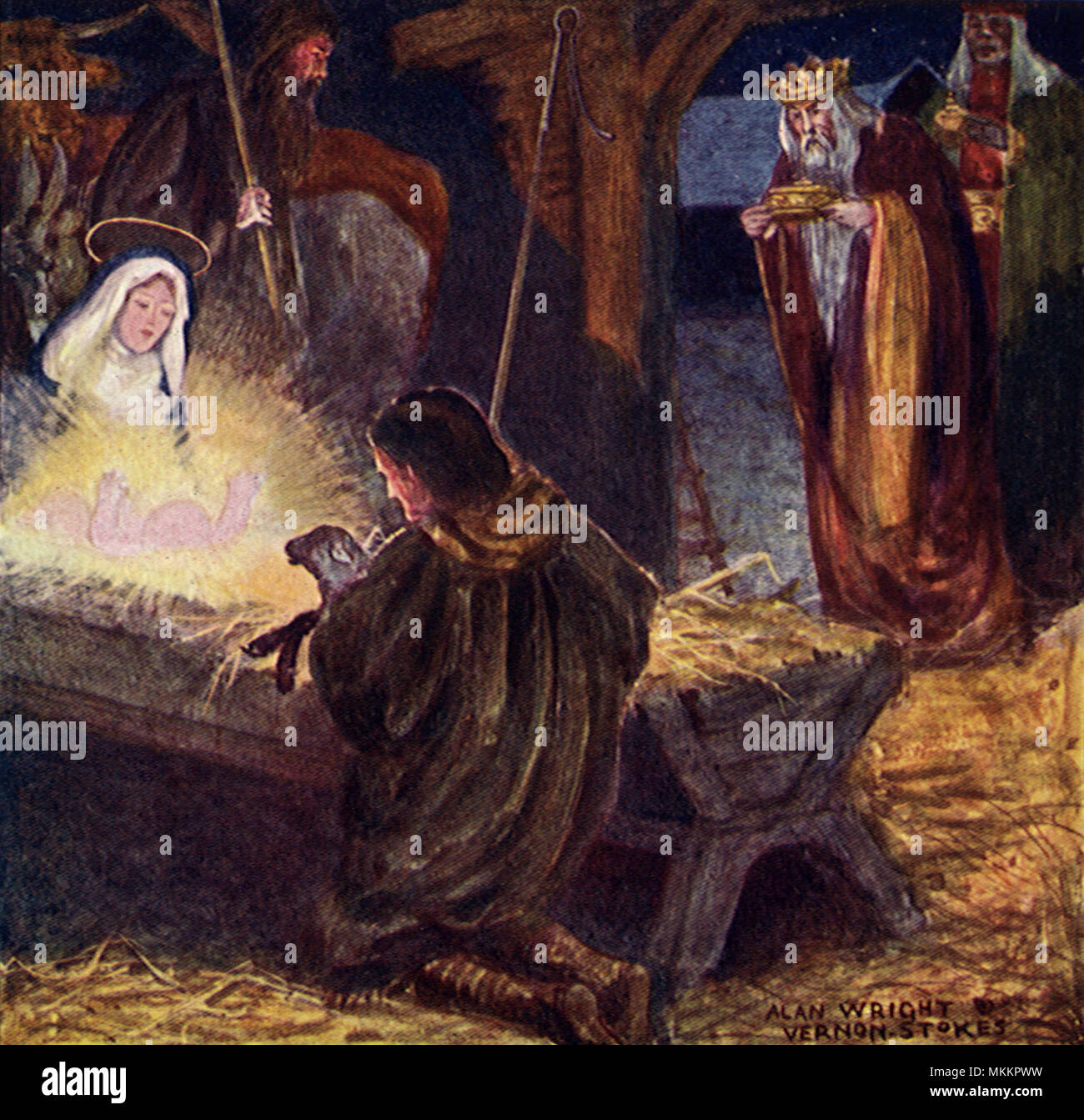 Nativité et Magi Banque D'Images