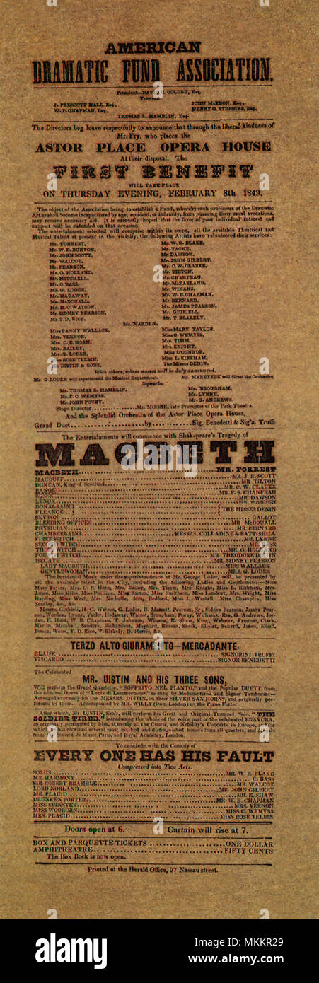 Macbeth Poster Banque D'Images