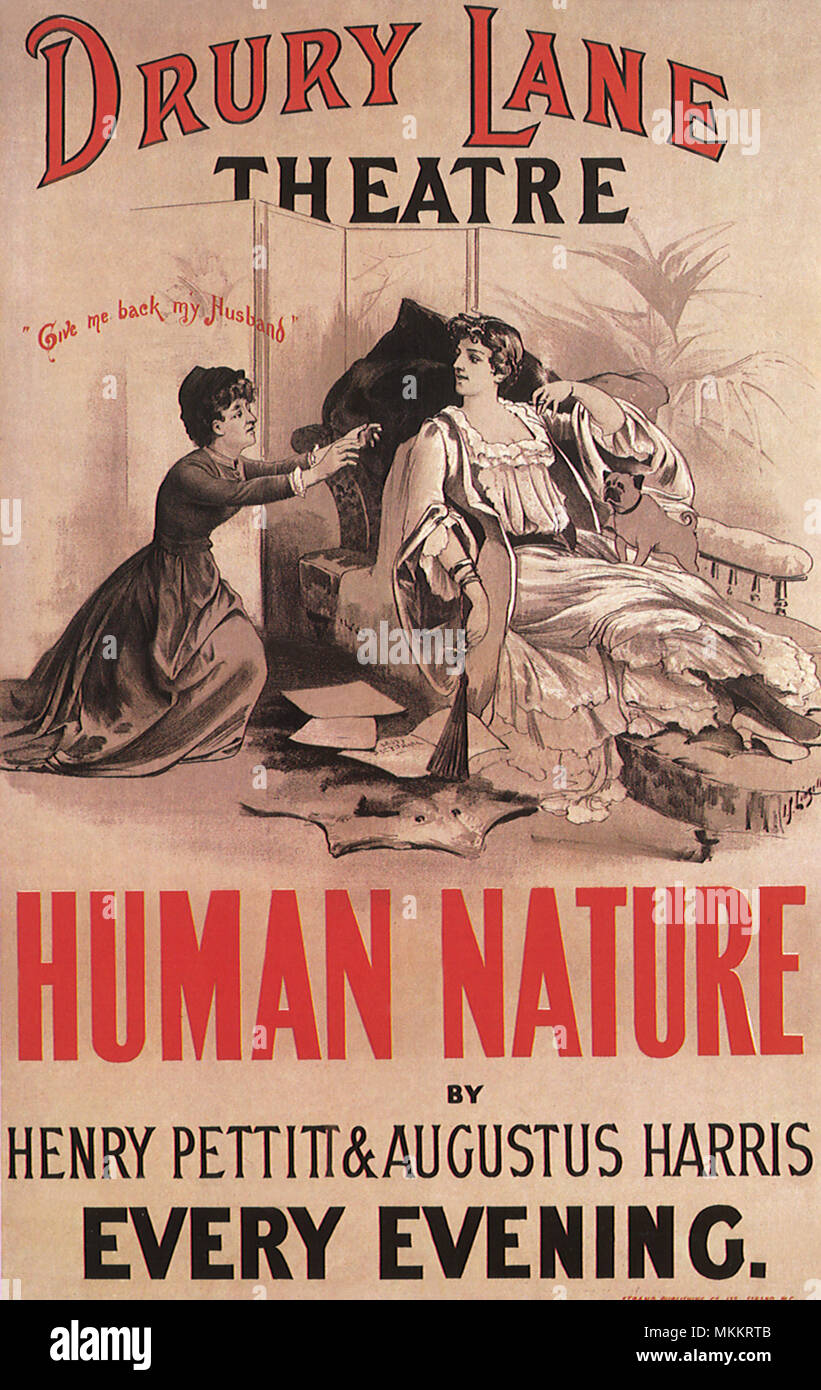 Affiche pour la pièce - la nature humaine Banque D'Images
