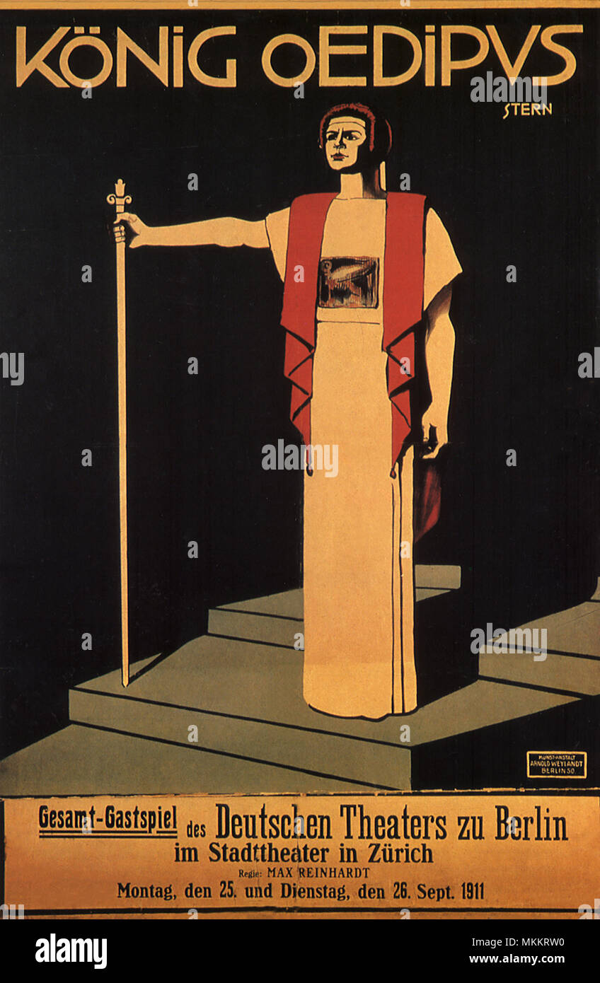 Oedipe Poster Banque D'Images