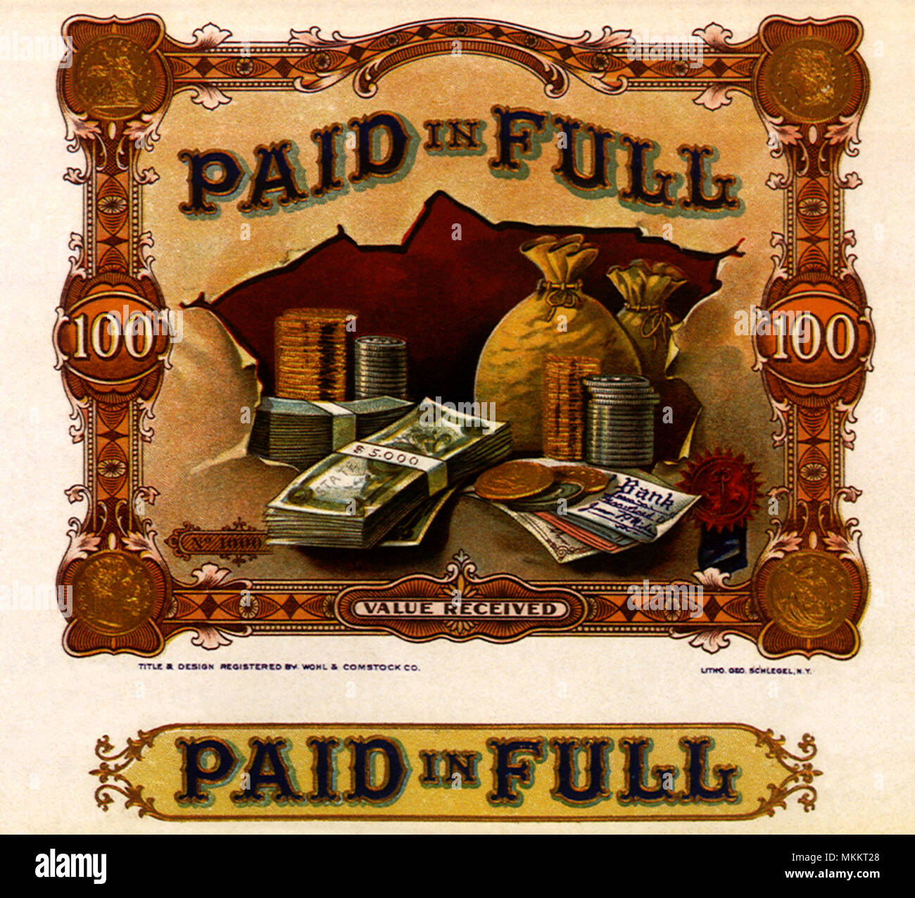 Payé au complet Banque D'Images