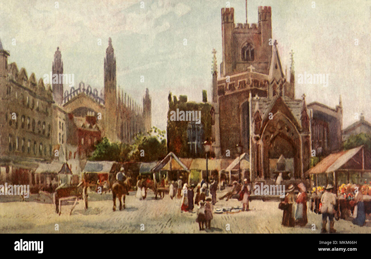 Place du marché. Cambridge. Banque D'Images
