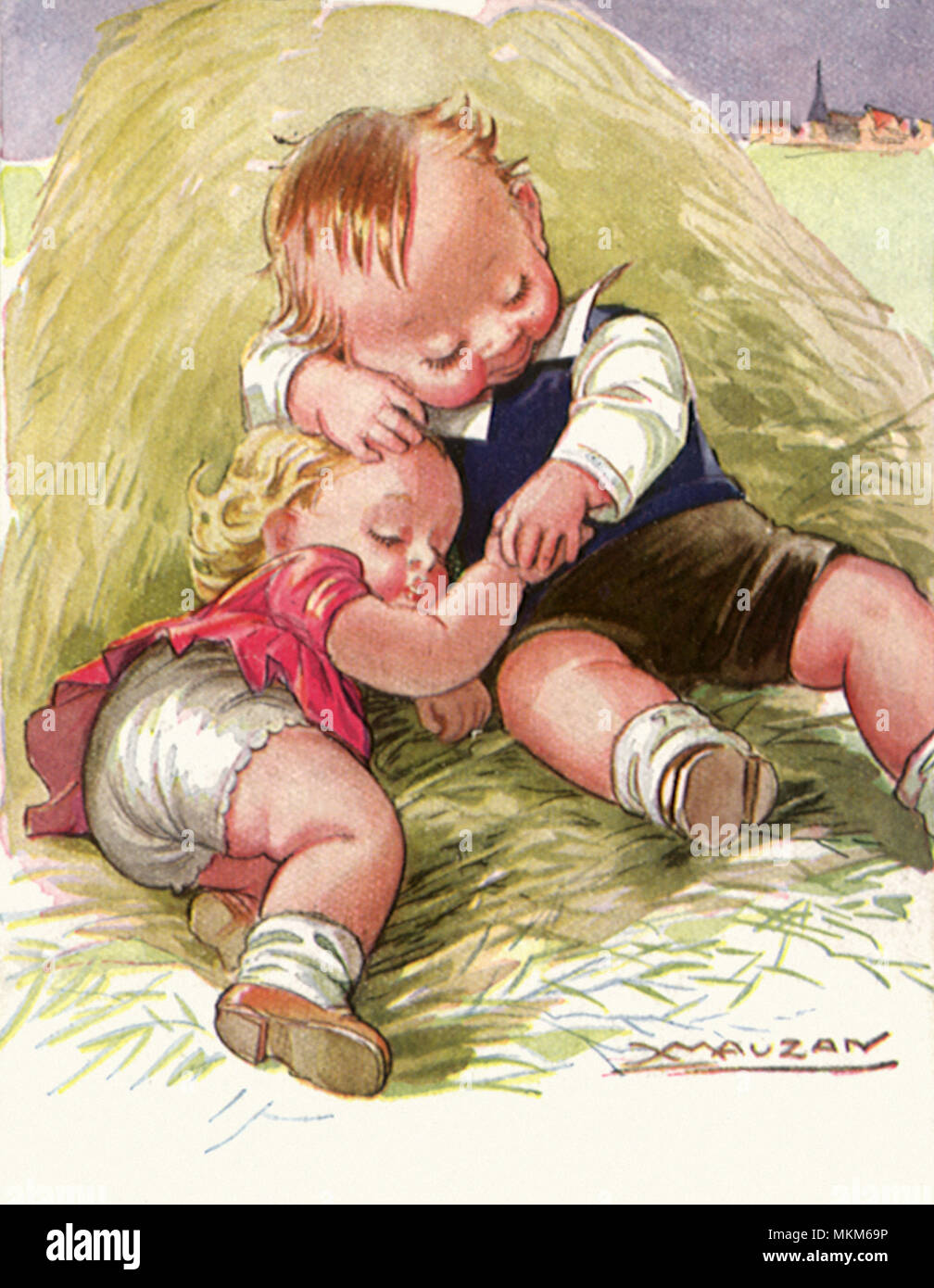 Sleeping children illustration Banque de photographies et d’images à ...