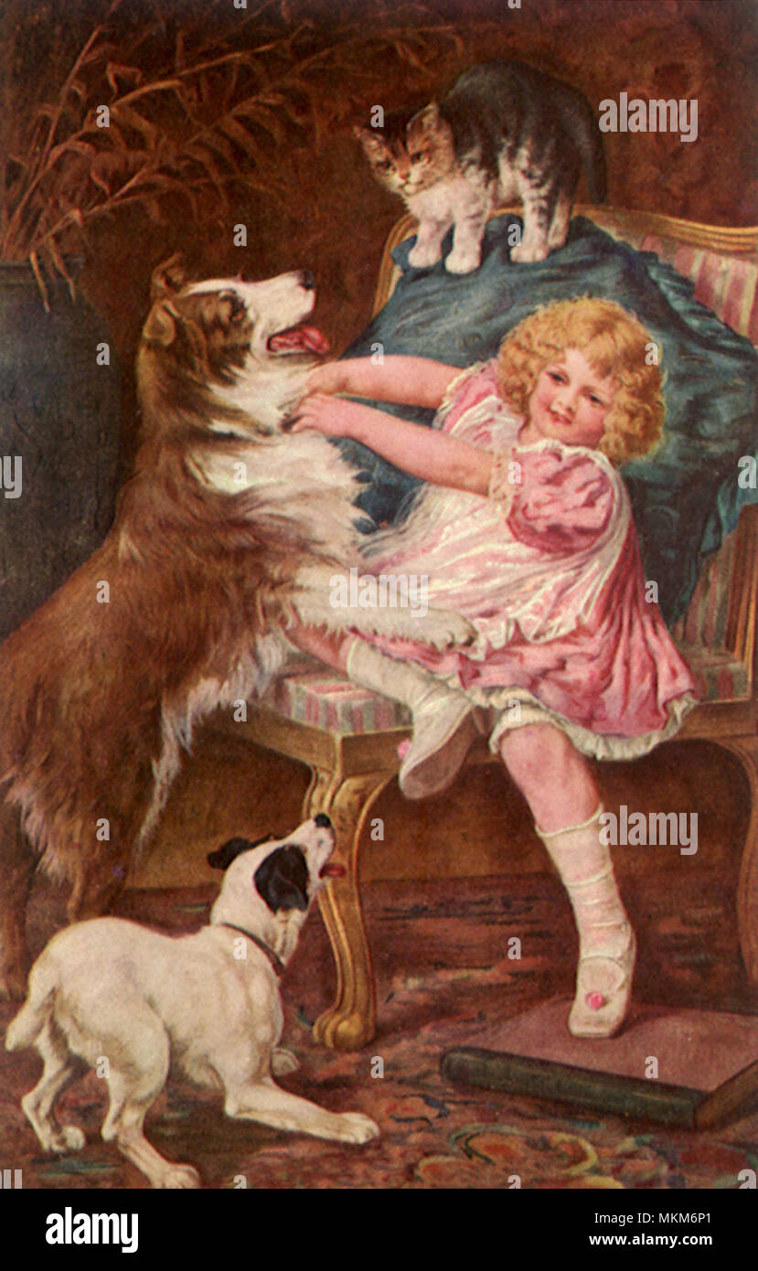 Girl Refs Animaux Banque D'Images