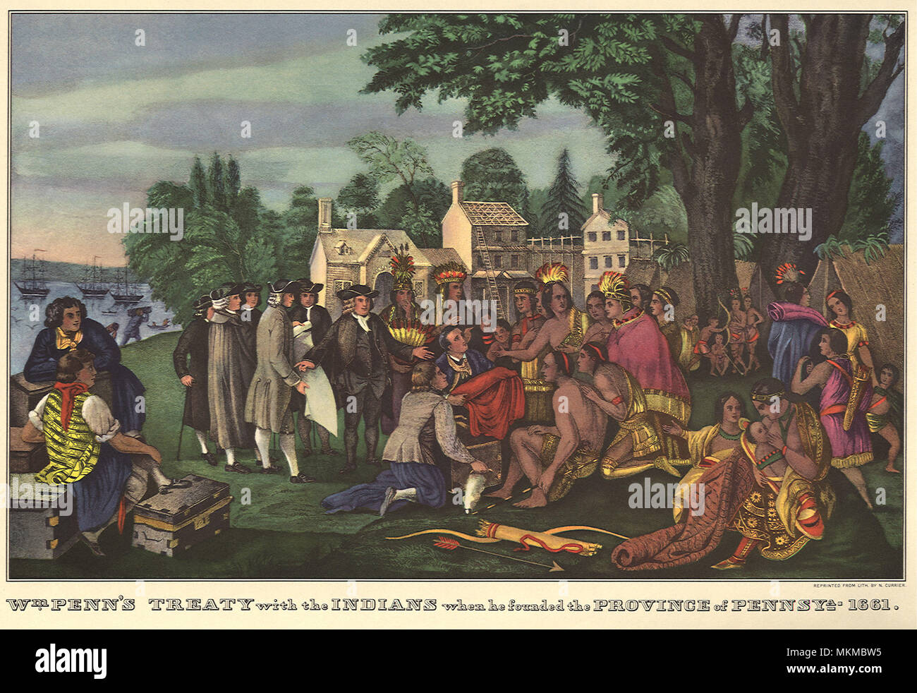 Traité avec les Indiens Banque D'Images
