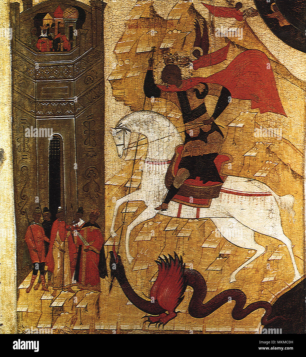 Saint George et le Dragon 1400 Banque D'Images