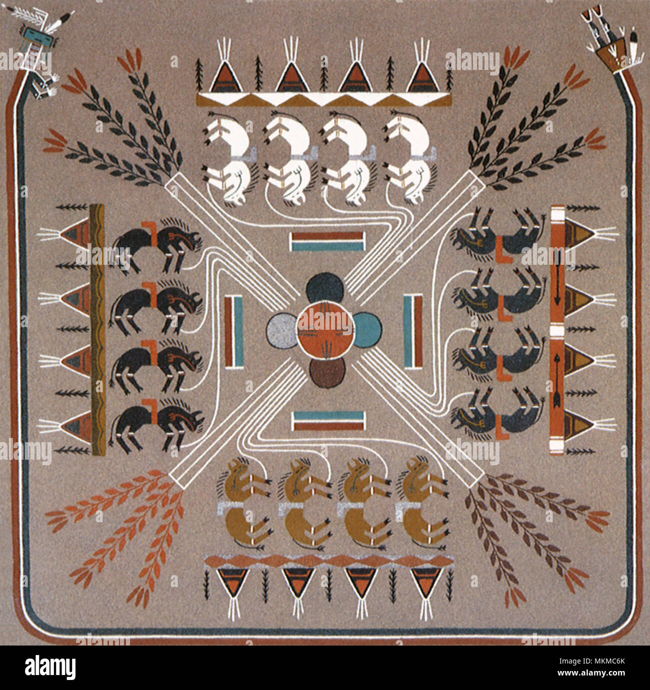 La peinture sèche Navajo Banque D'Images