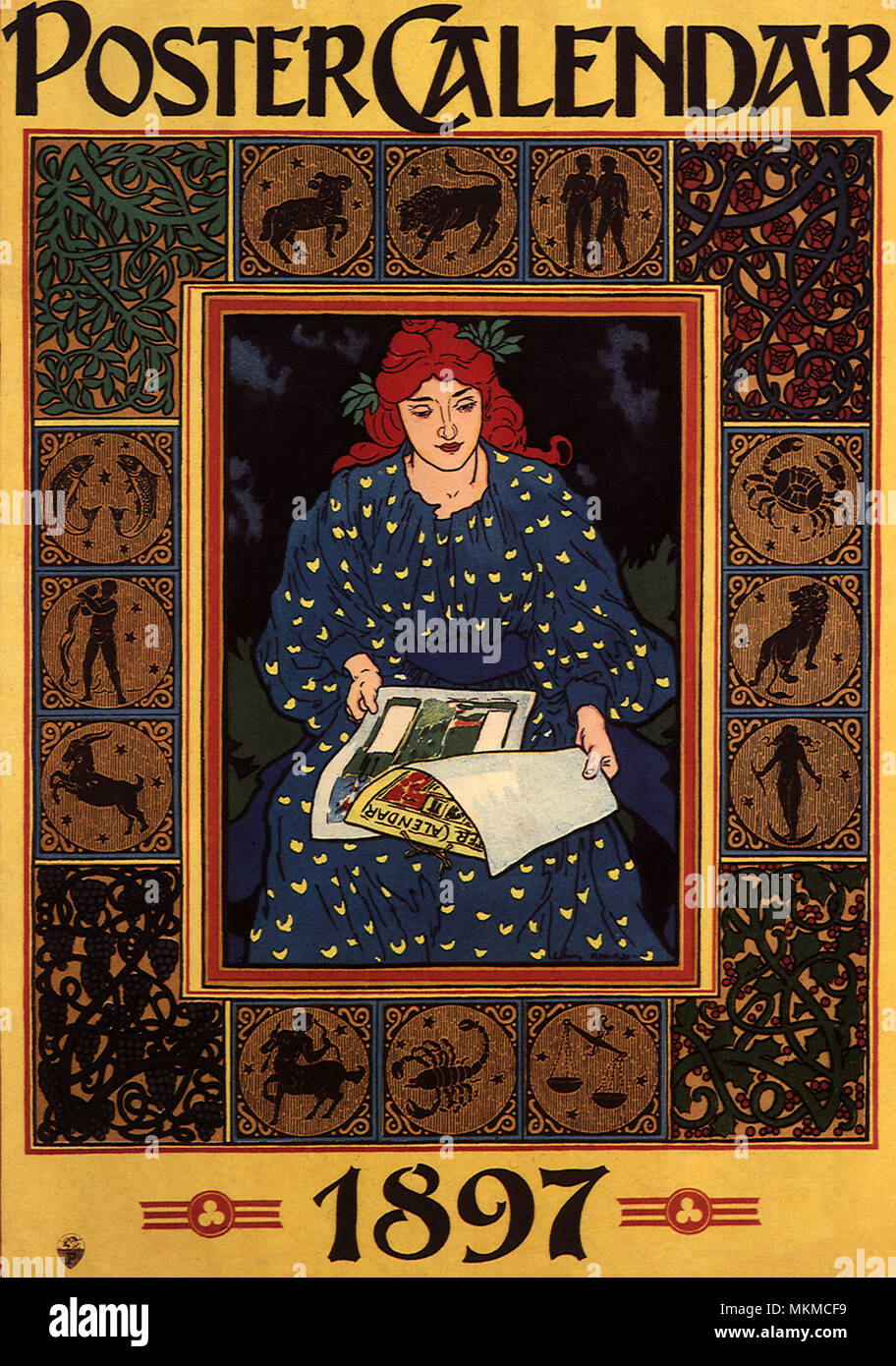 Calendrier de l'affiche Banque D'Images