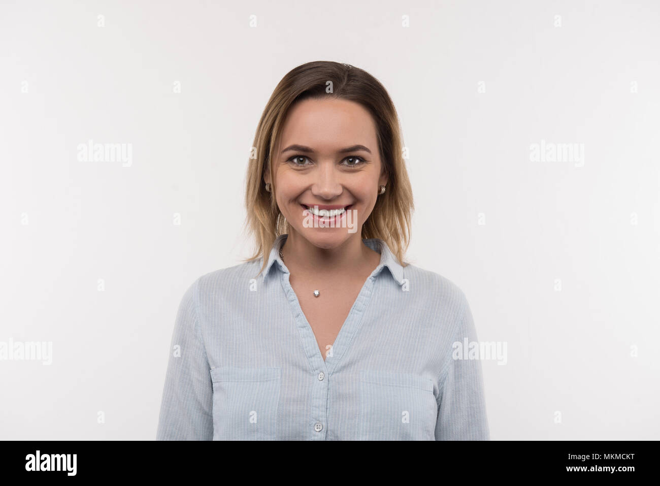 Ravi de joie à la femme à vous Banque D'Images