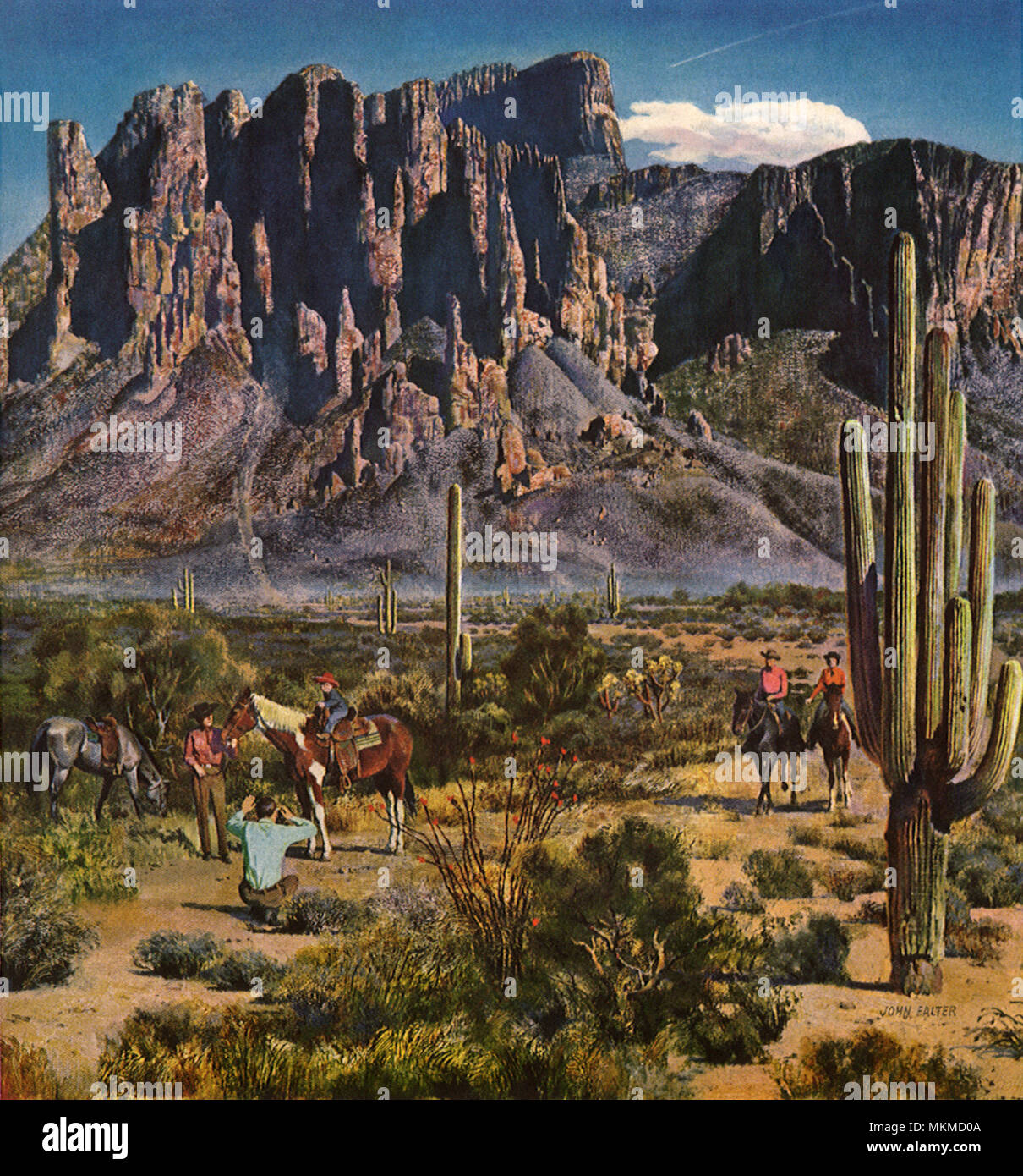 L'équitation du désert Banque D'Images