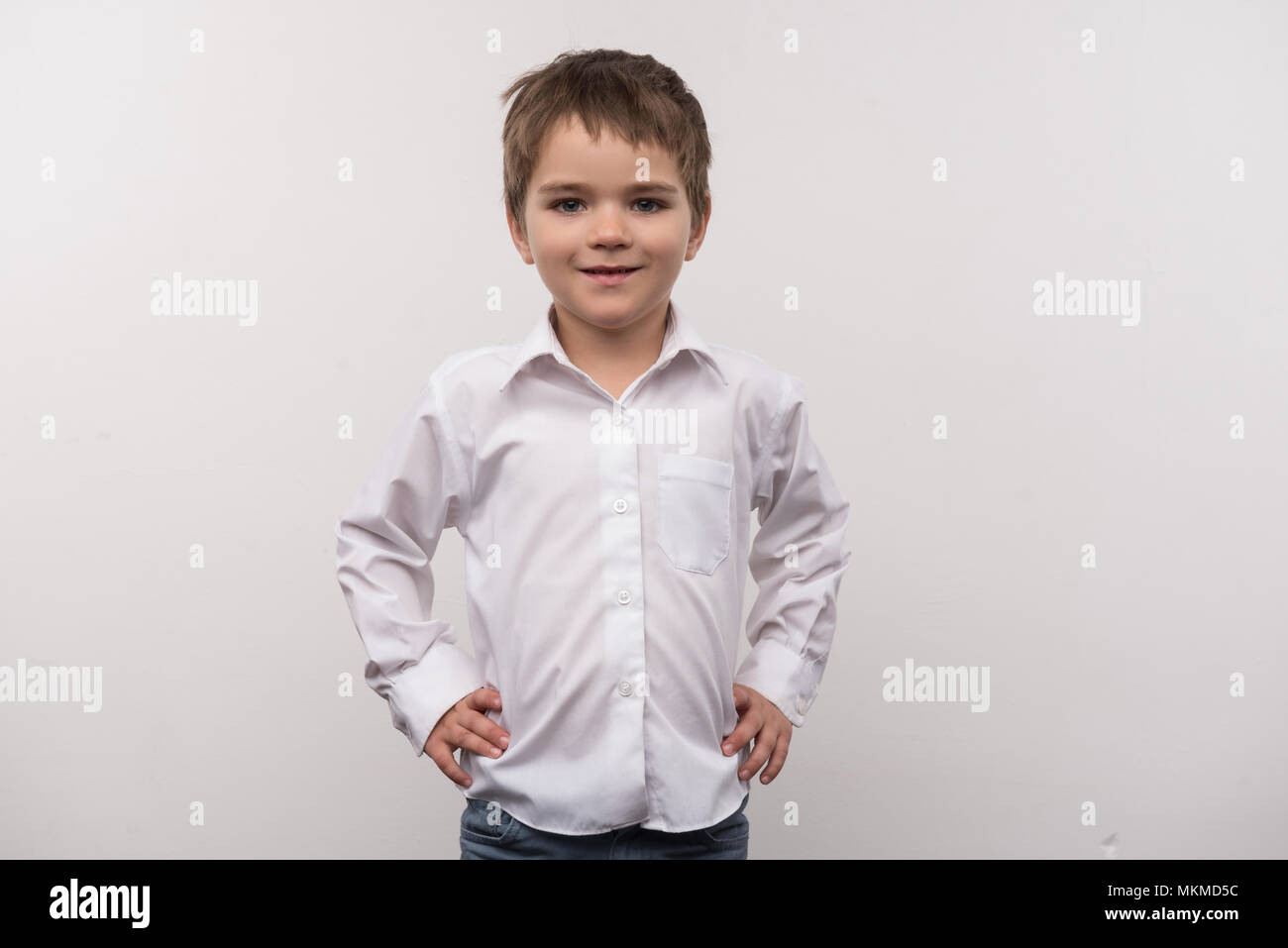 Nice smart boy looking at you Banque D'Images