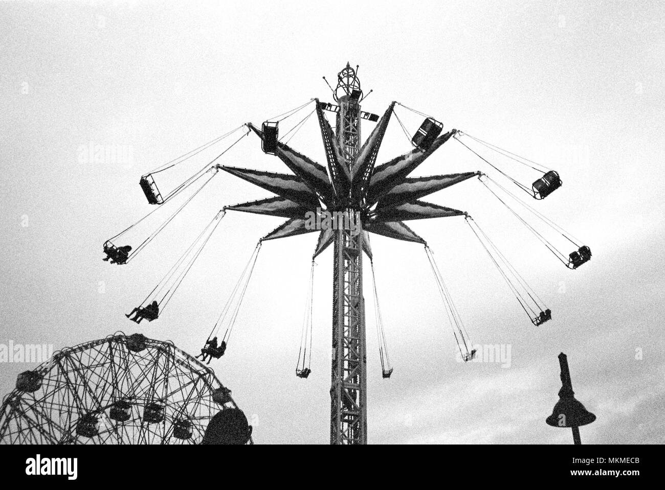 Brooklyn Flyer ride au Luna park de Coney Island, Brooklyn, New York , États-Unis d'Amérique. Banque D'Images