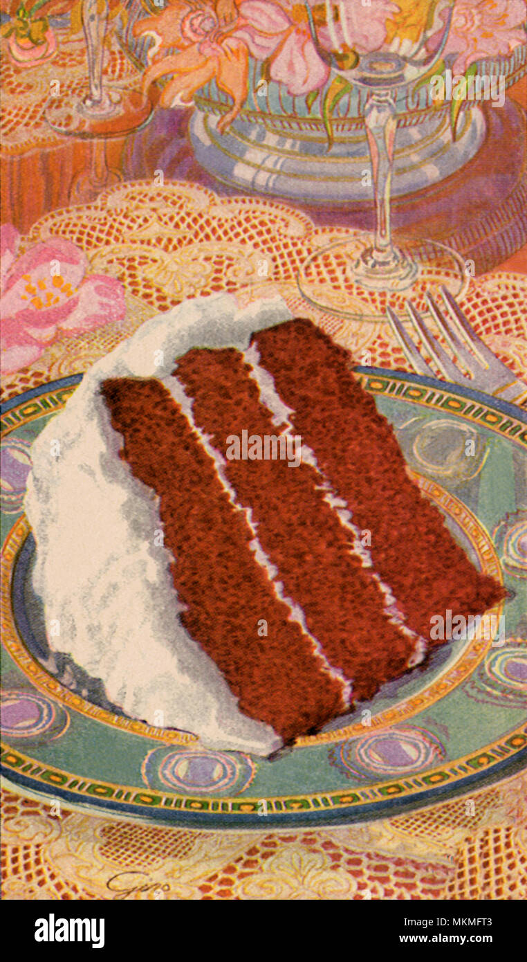 Devil's Food Cake Wedge Banque D'Images