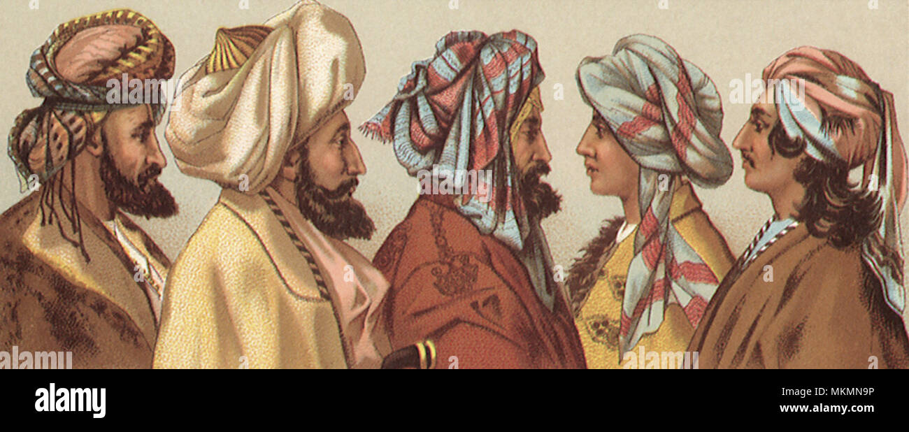 Turbans du Moyen-Orient Banque D'Images