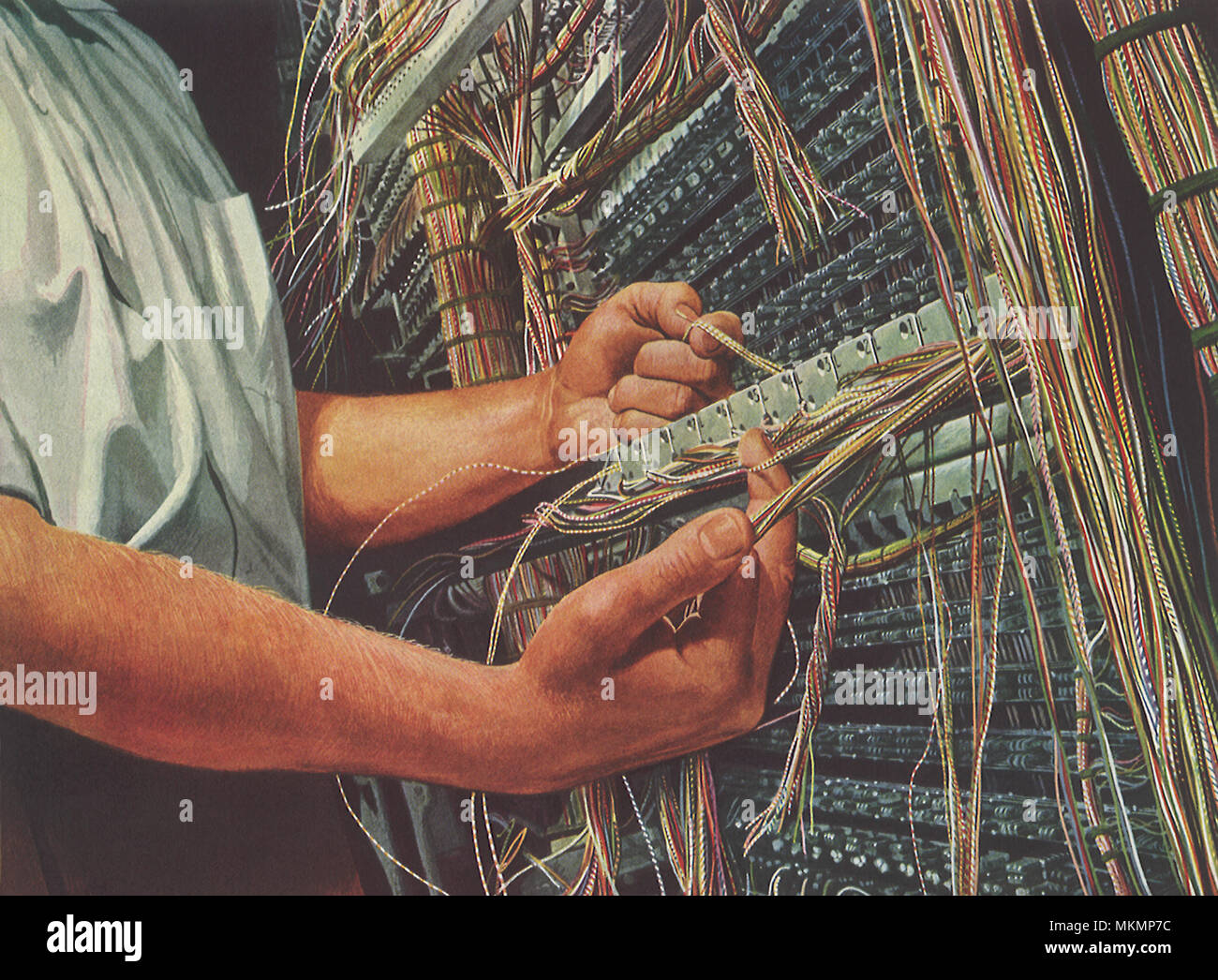 Nouveau standard téléphonique Banque D'Images