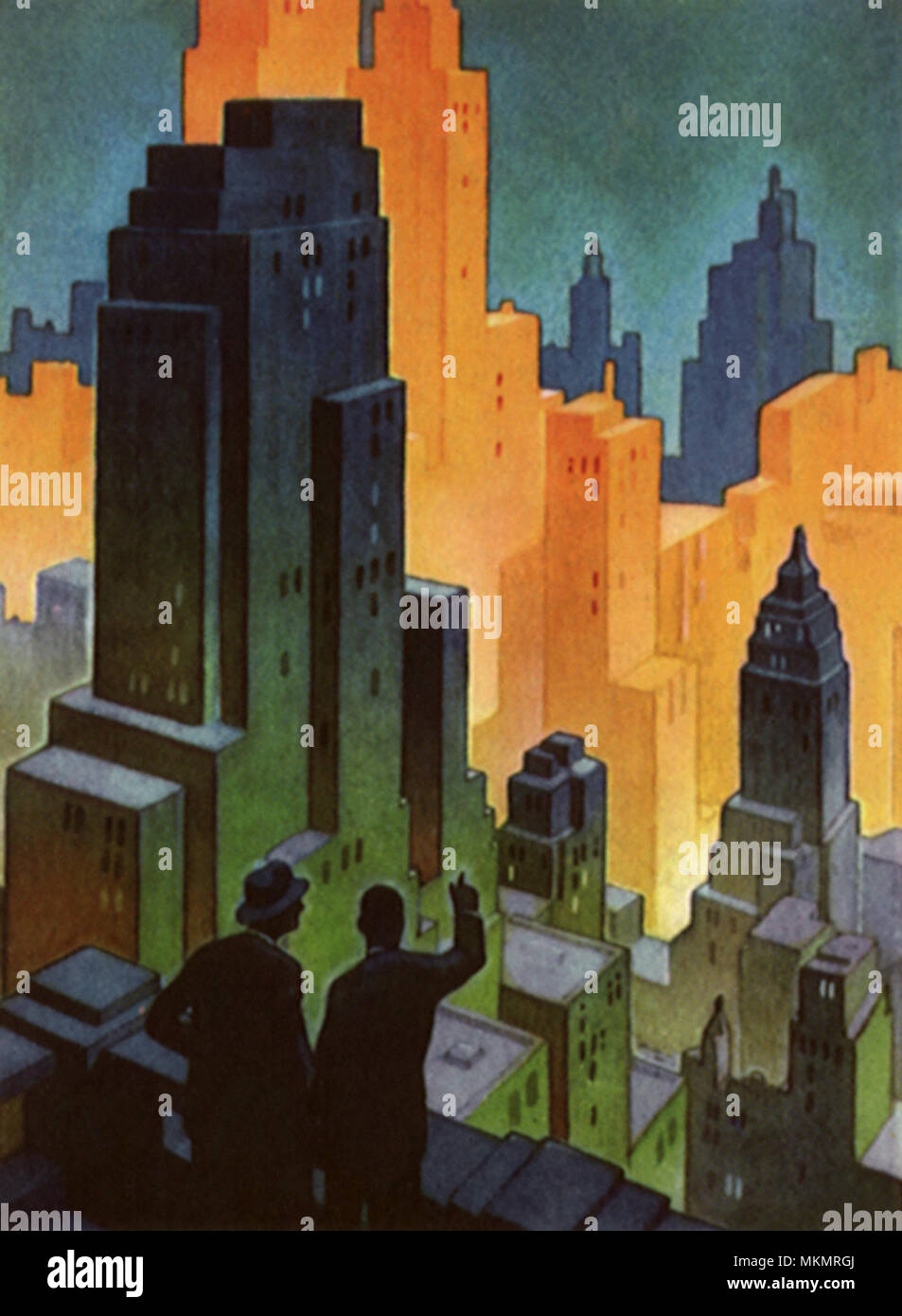 Toits de la ville. La ville de New York. Banque D'Images