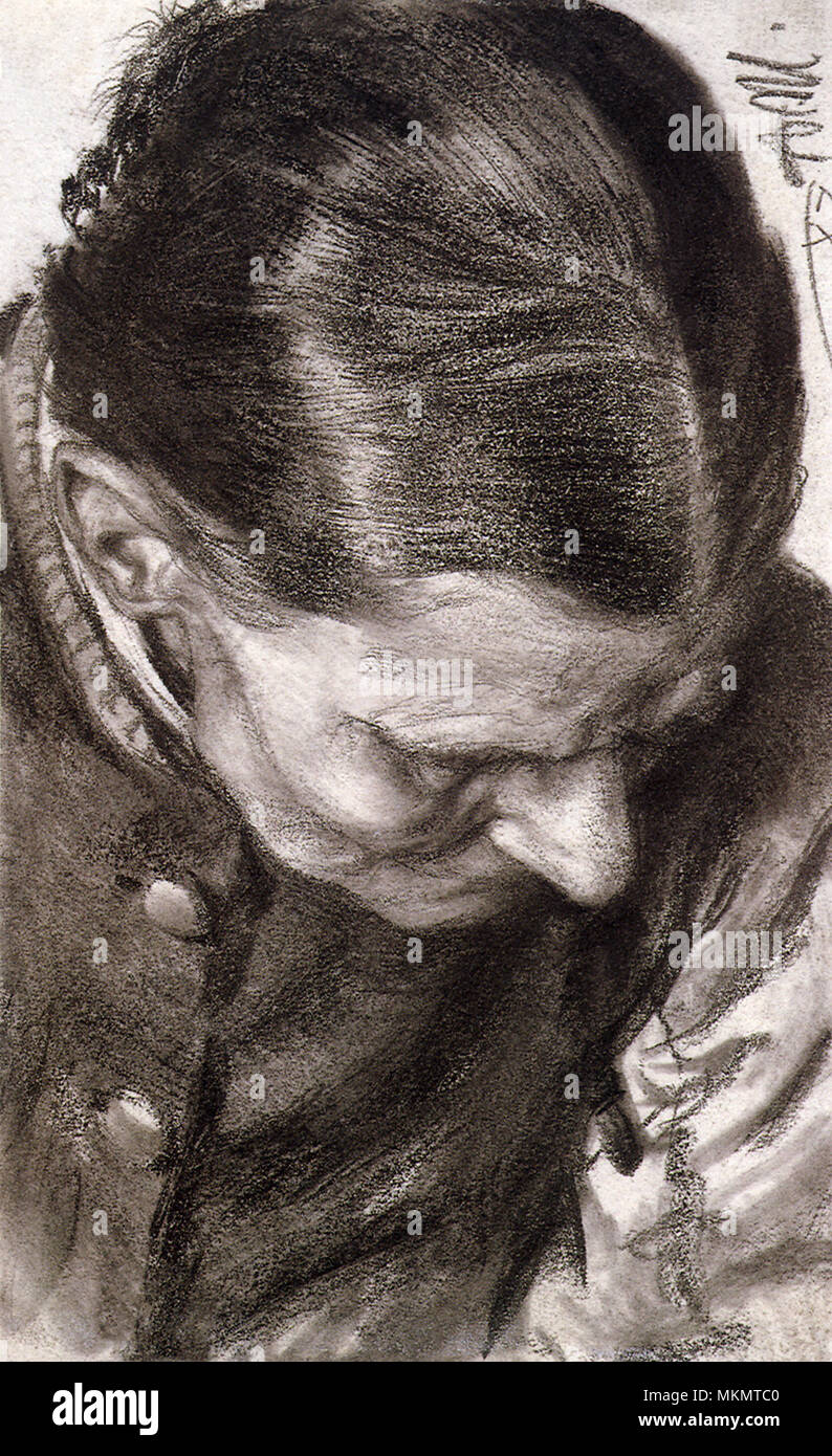 Chef d'une paysanne Banque D'Images