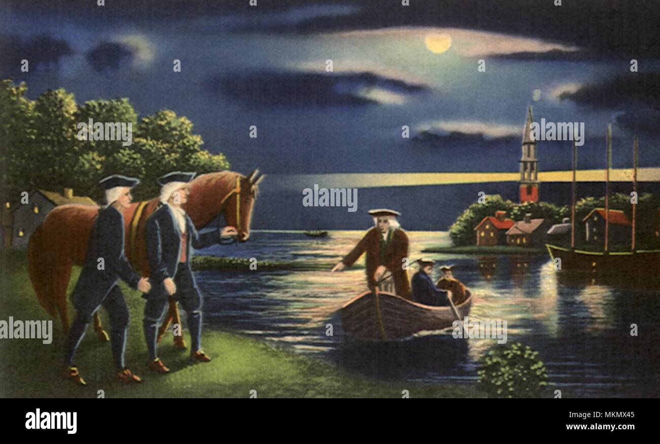 Veillée de Paul Revere Banque D'Images