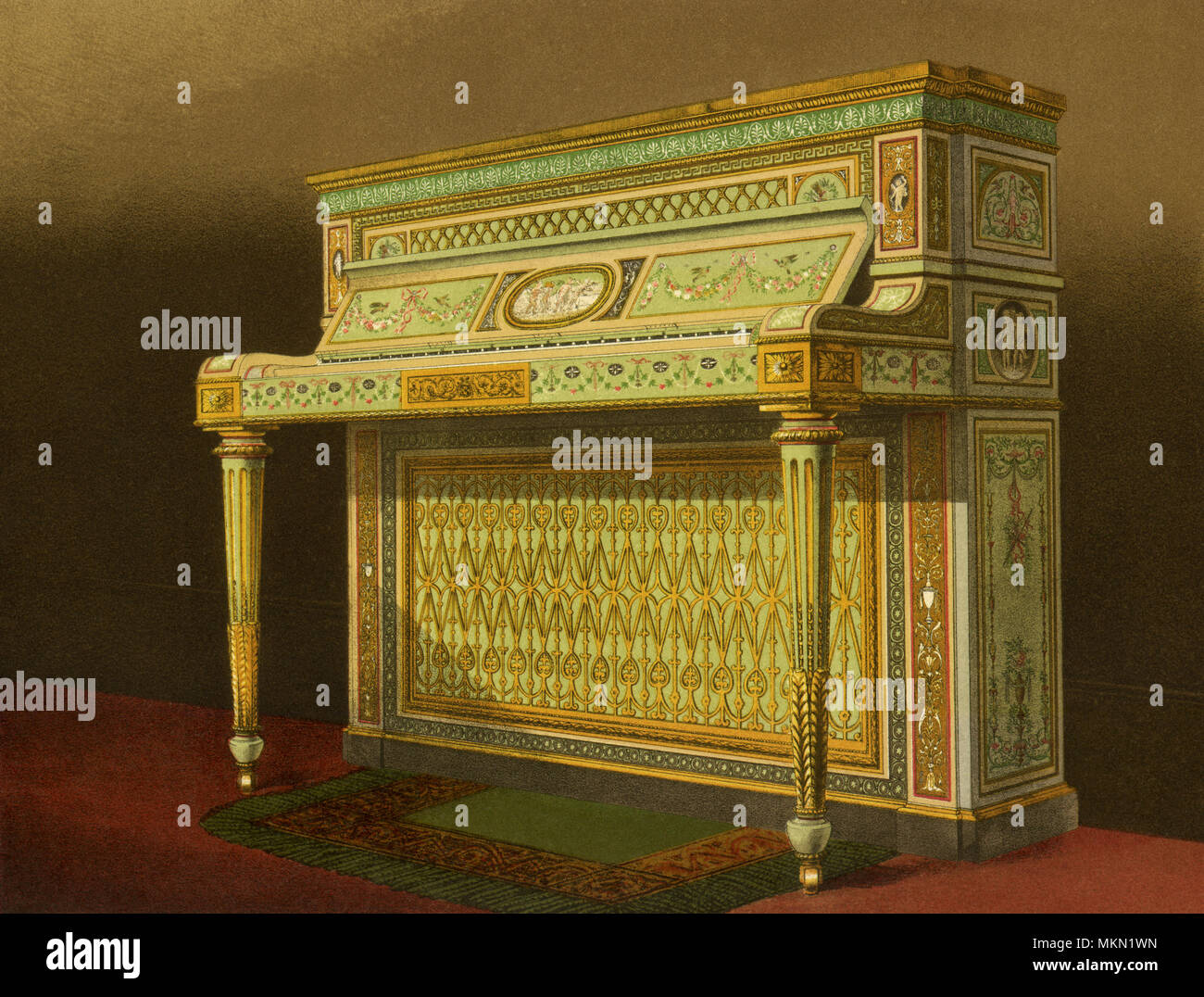 Pianoforte ornementé Banque D'Images