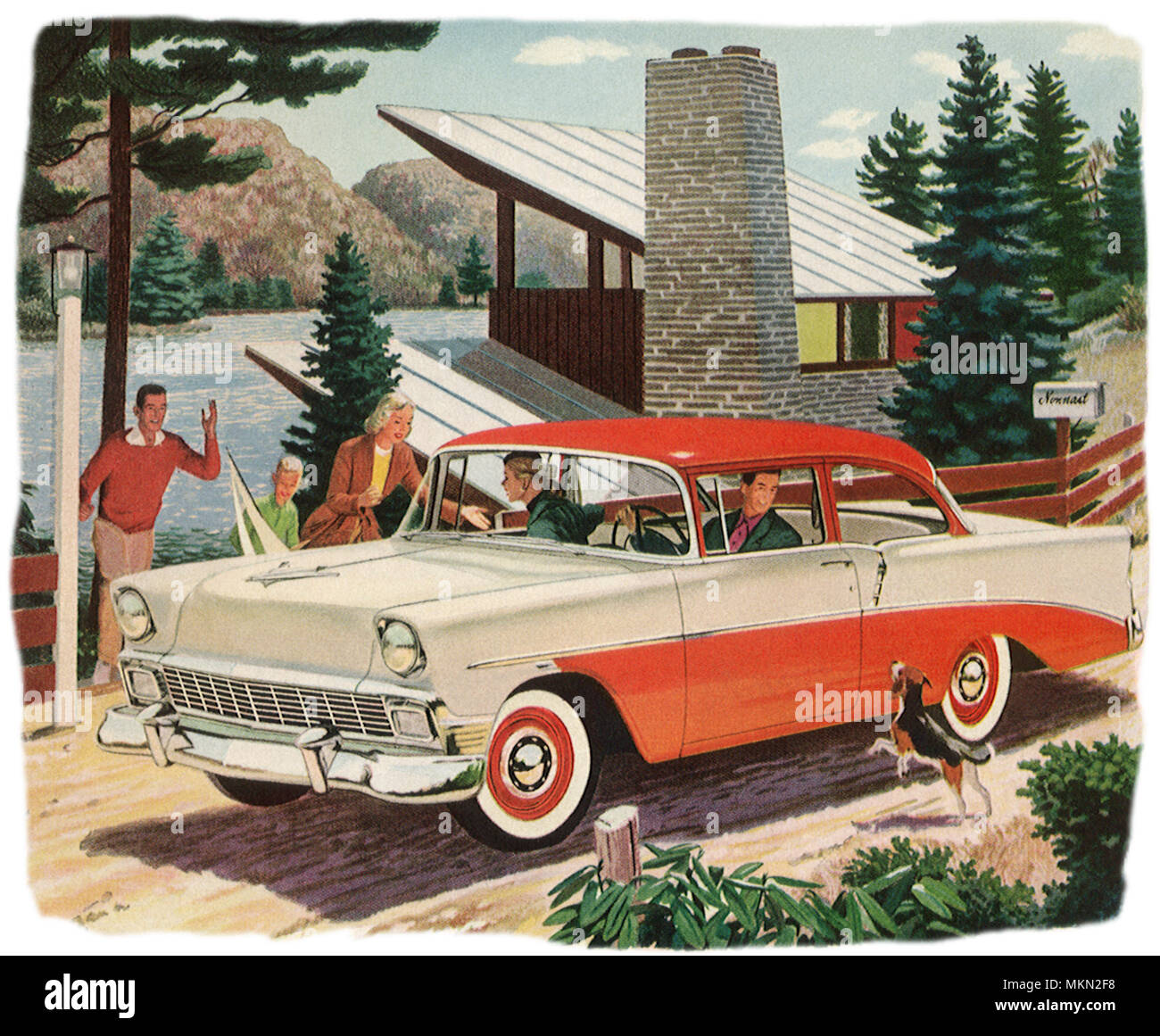 1956 Chevrolet Bel-Air Banque D'Images