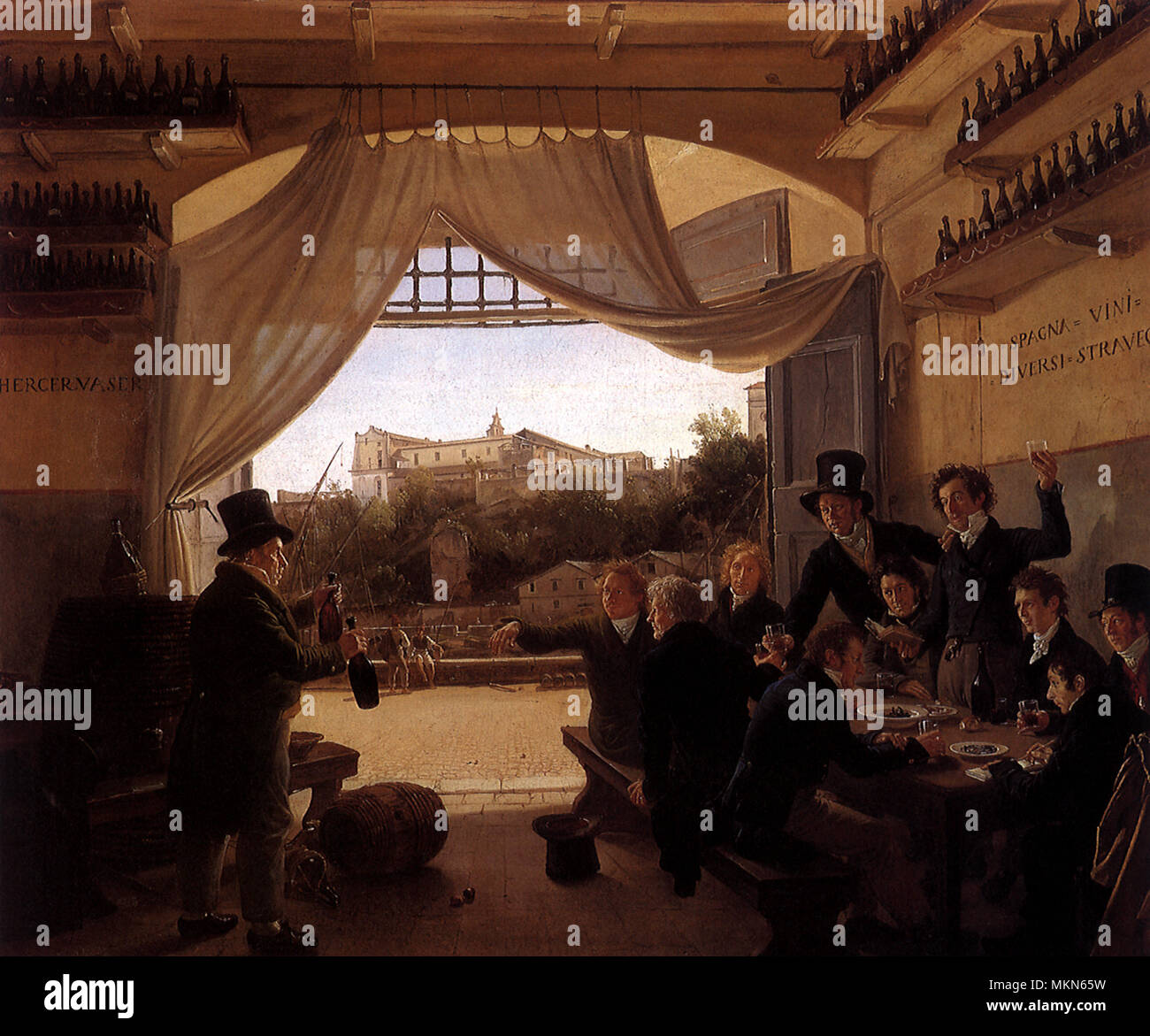 Le Prince Ludwig dans la taverne espagnole à Rome Banque D'Images